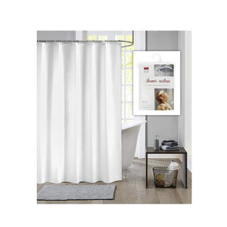 Hollandsk hus bruseforhæng 180x200 damask hvid