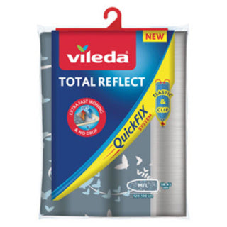Vileda total reflect strygebrætbetræk - til m l strygebrætter (120-130 x 38-45 cm) - ekstra hurtig strygning - ingen kondens