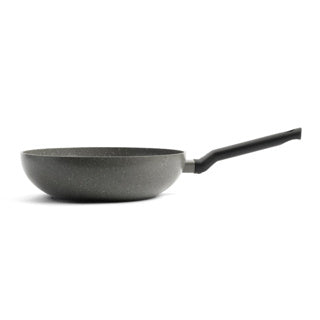 Bk granit keramisk keramisk wokpande 28cm - 3,7l - induktions wokpande - uden låg - ovnsikker op til 160 grader - koldt håndtag - pfas-fri - grå