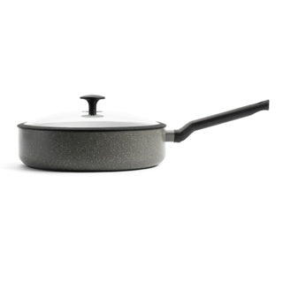 Bk granit keramisk keramisk bradepande 28cm – 4,2l – induktionsgryde – med låg – ovnsikker op til 160 grader – koldt håndtag – PFAS-fri – grå