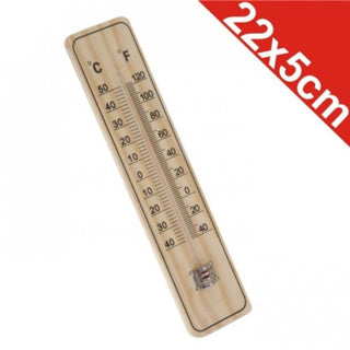 Termometer træ 22x5x0,8cm | 6 stk