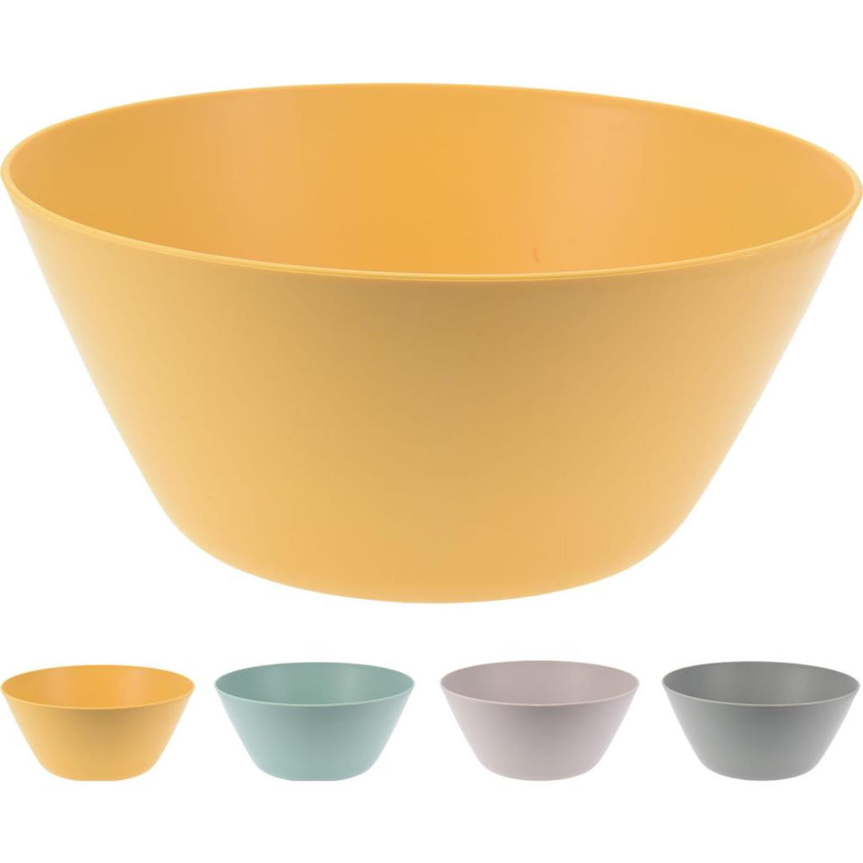 Fremragende husholdningsskål genbrugsplast 600ml 4 assorteret