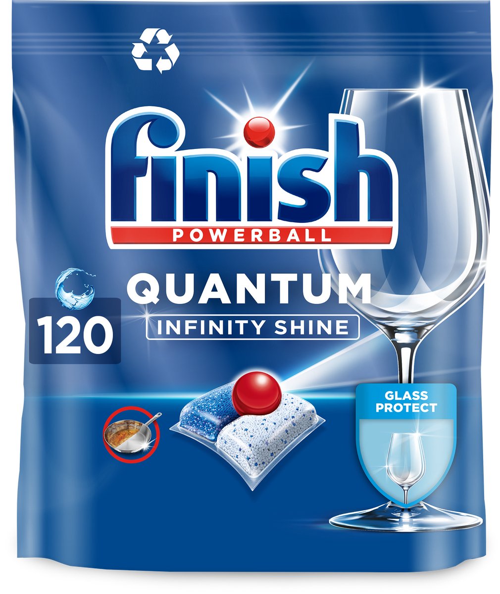 Finish quantum infinity shine opvasketabletter - 120 kapsler