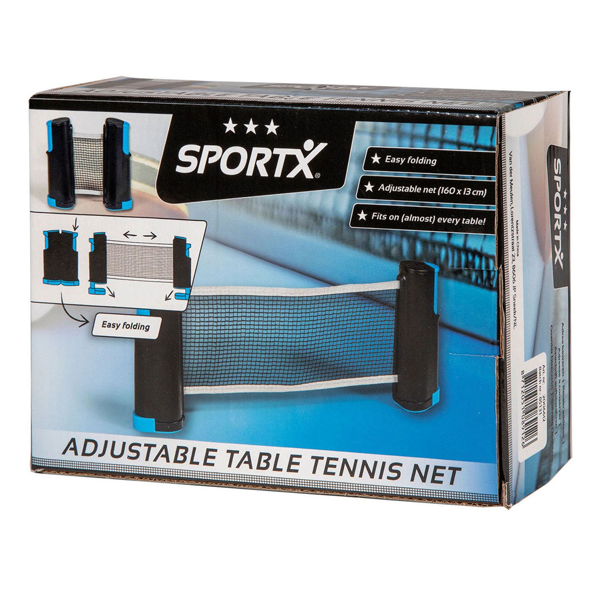 Sportx bordtennisnet (kan rulles)