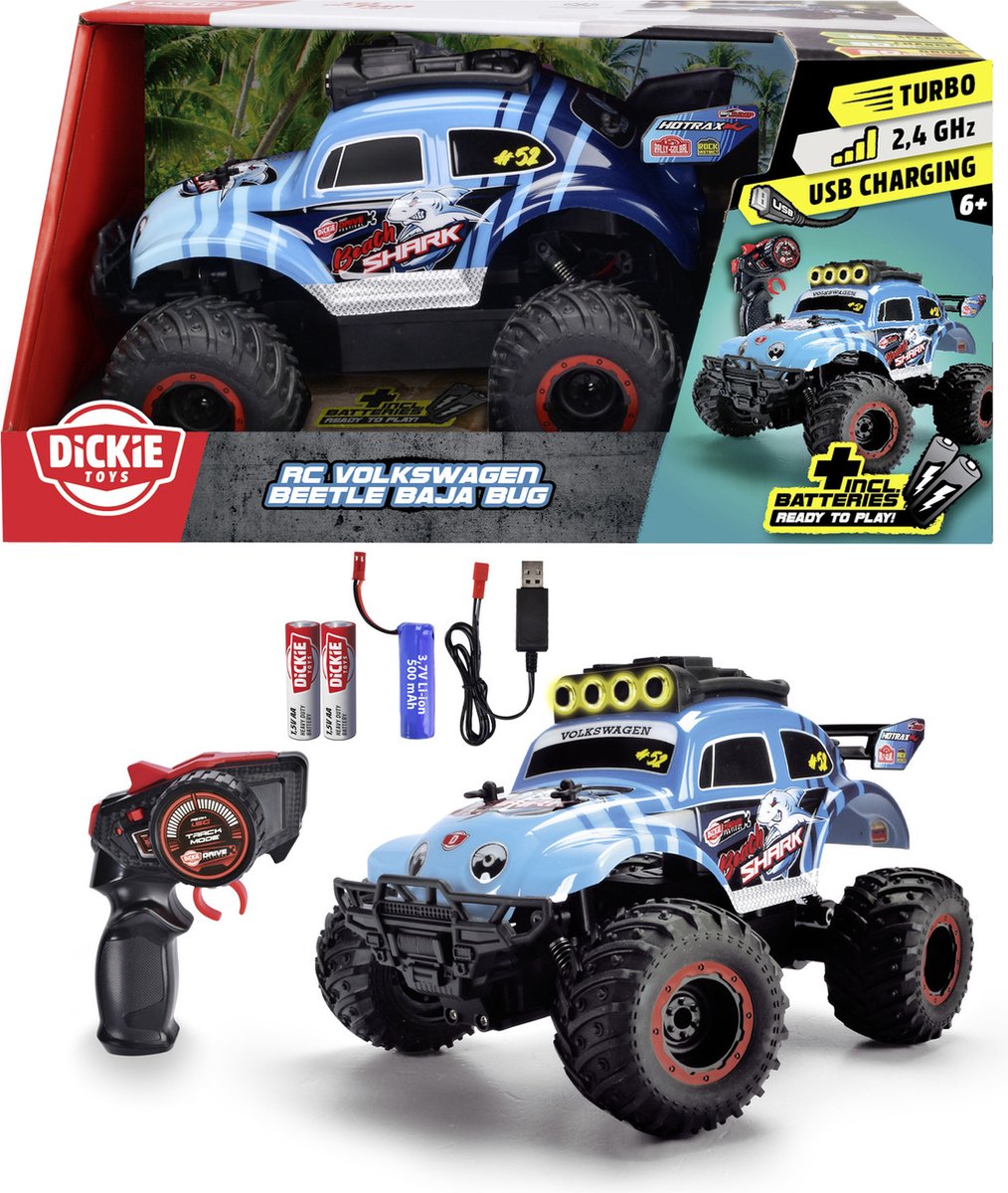 Dickie legetøj - rc volkswagen beetle baja bug - buggy - fra 6 år