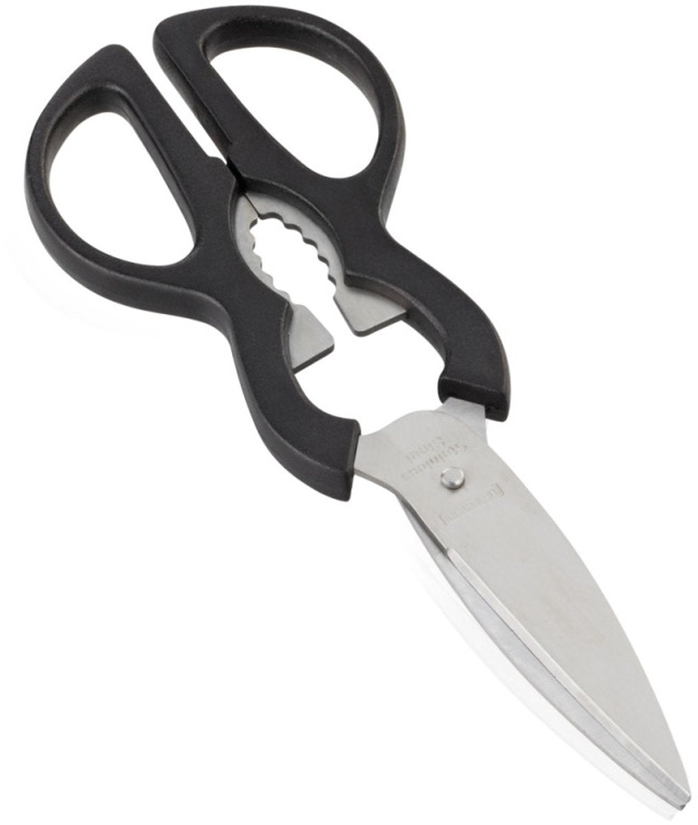 Leifheit sterling saks - køkkensaks - husholdningssaks - inkl. oplukker - rustfrit stål - sort