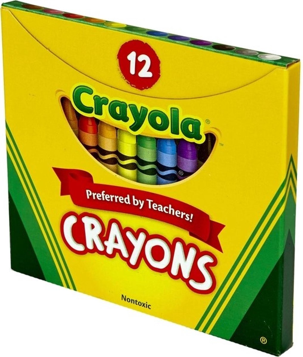 Goliath crayola farveblyanter - sæt med 12 farvede voksblyanter