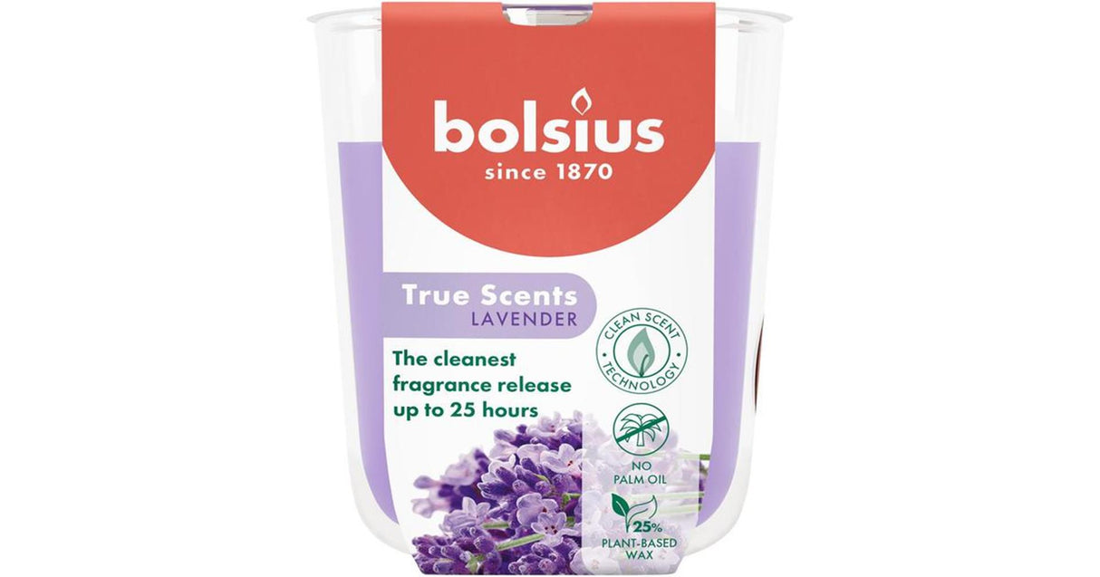 Bolsius duftglas 80 73 ægte duft lavendel
