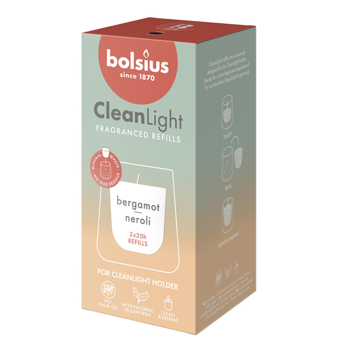 Bolsius duft refill ren let bergamot neroli
