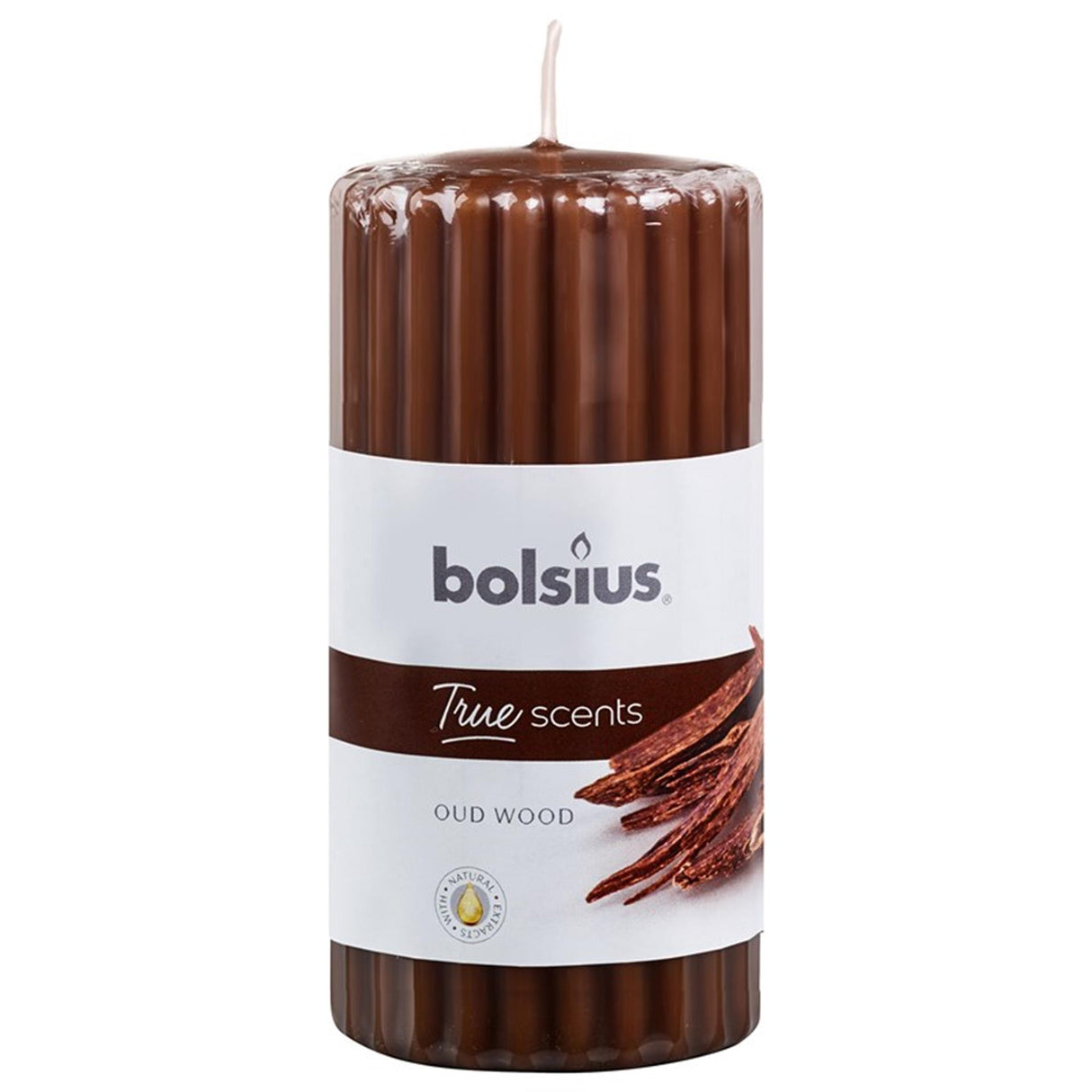 Bolsius søjlelys duft gammelt træ 120 58