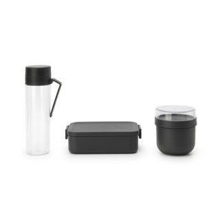 Brabantia make take morgenmad og frokostsæt - 3-delt - plastik - mørkegrå