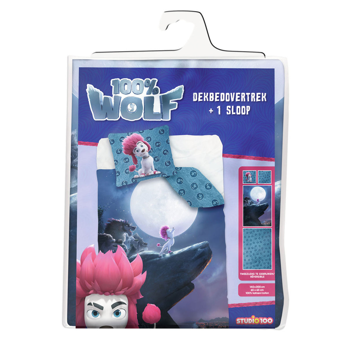Studio 100 100% wolf dynebetræk - 140x200cm