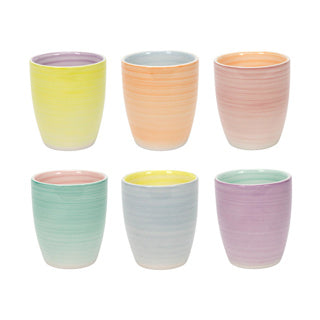 Kaffekrus 180ml pastel 2-tone 6 assorteret | 6 stk