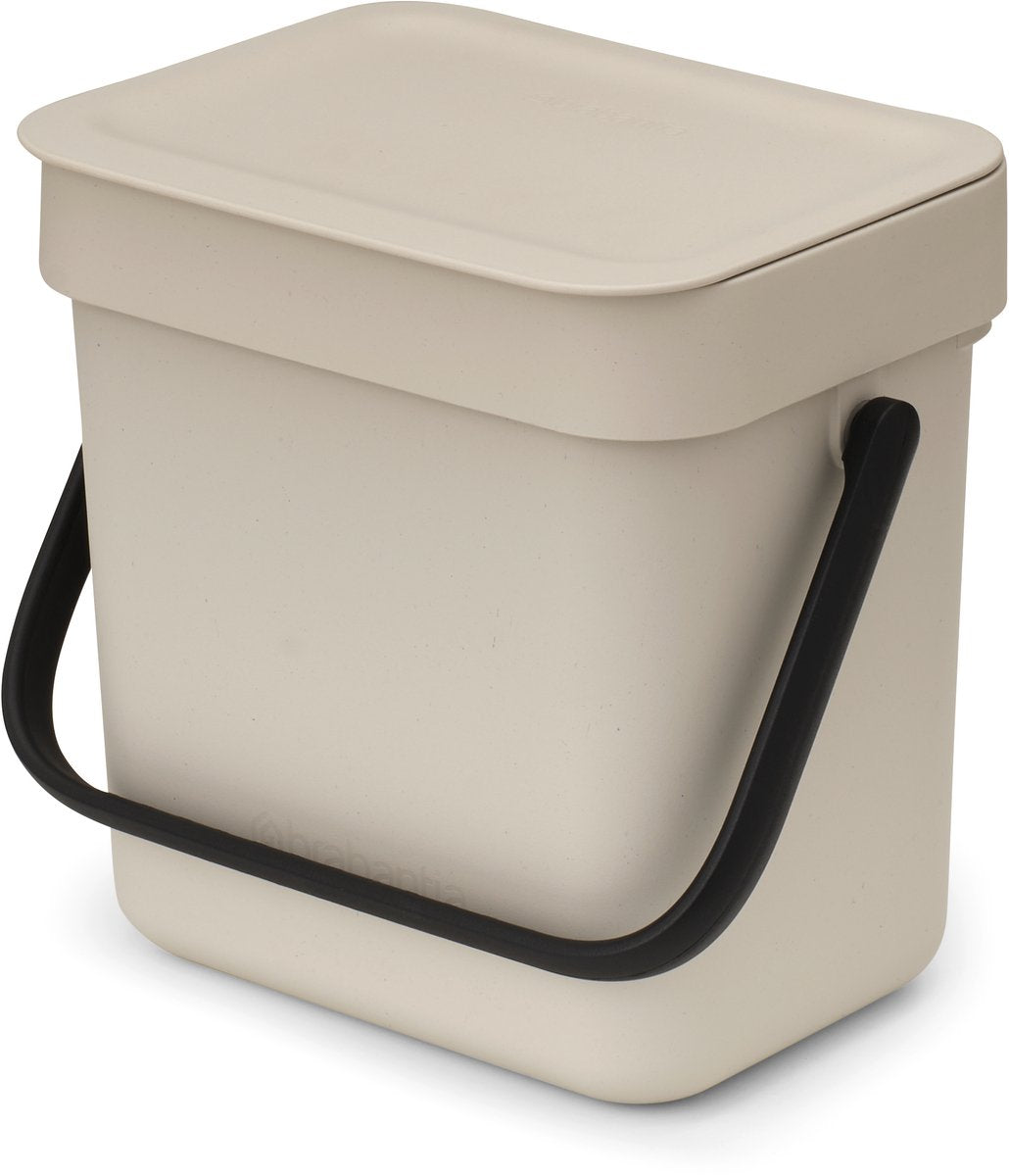 Brabantia sort go bordplade affaldsspand - 3 liter - blød beige