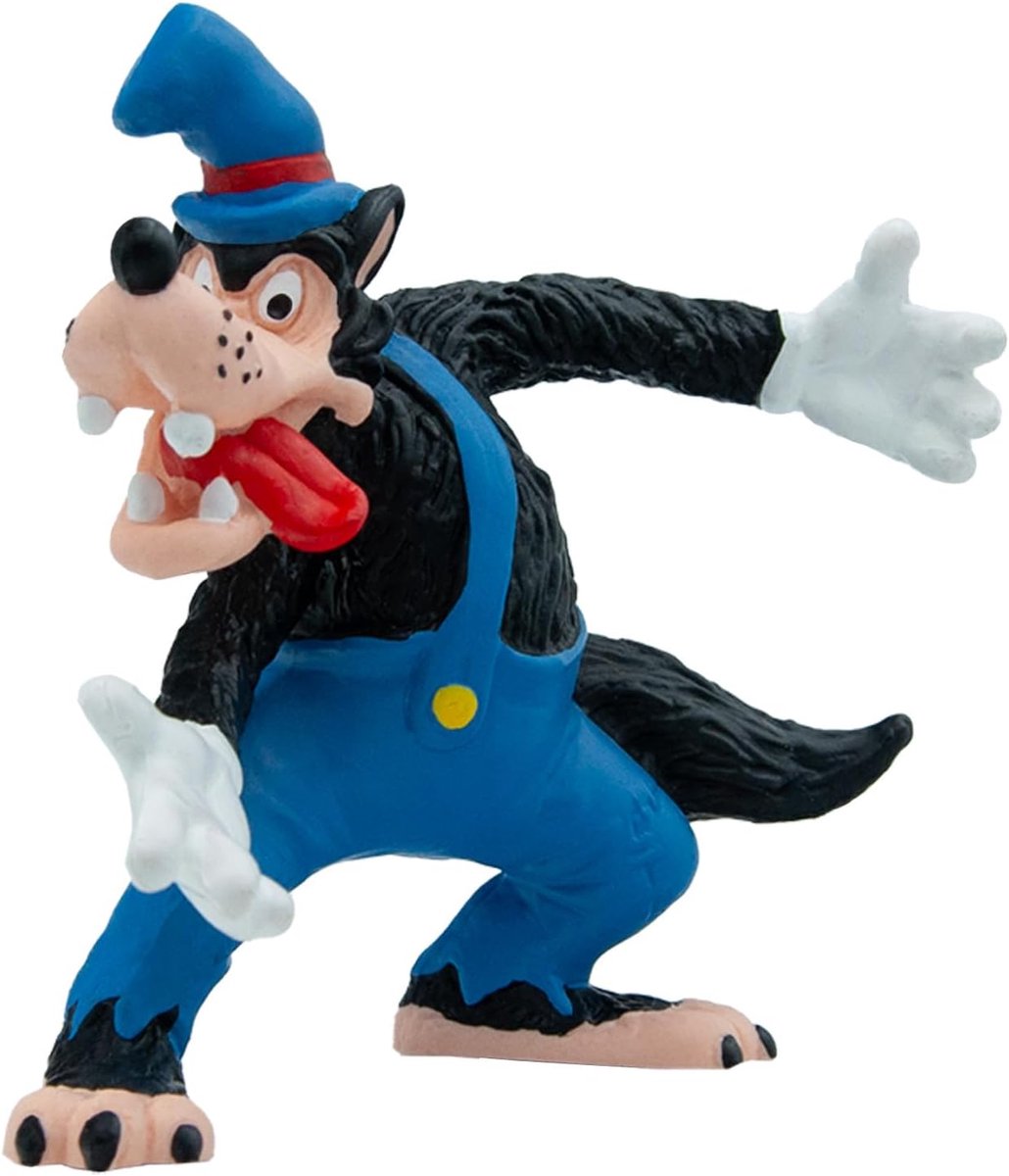 Bullyland 12493 – Disney legefigur de tre små grise med den store onde ulv – naturtro og detaljeret design – ideel som kagefigur, samlerobjekt eller lille gave til børn fra 3 år og ældre