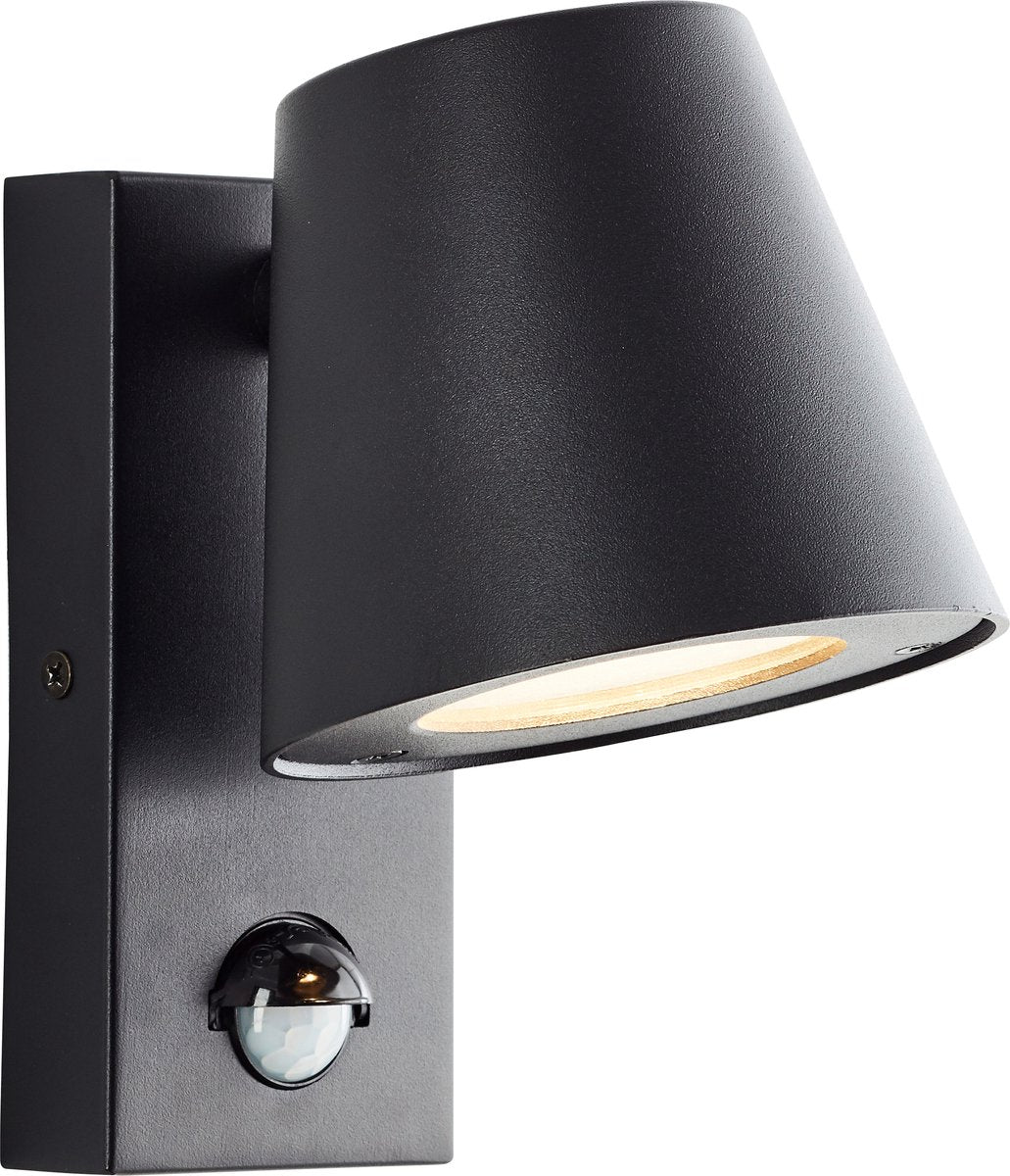 Brilliant bari - udendørs lampe med sensor - ip44 - gu10 1x max40w - sort