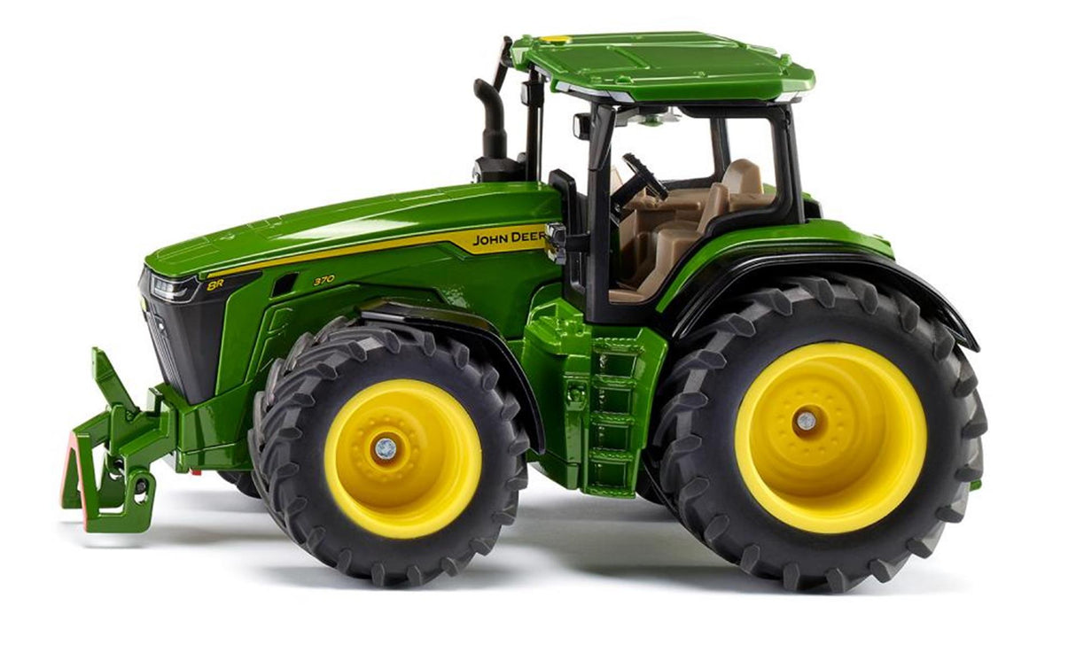 Siku 3290, John Deere 8R 370, 1:32, metal plast, grøn, inkl. kontravægt, hætten kan åbnes