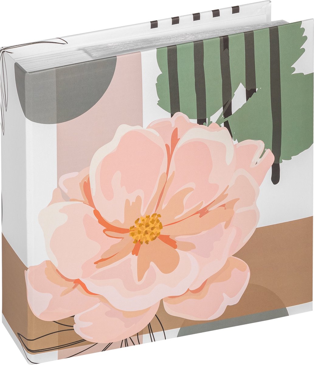 Walther me-297-1 sort - memo lageralbum - format 22 x 22 cm - 200 fotos 10 x 15 cm - blomstret