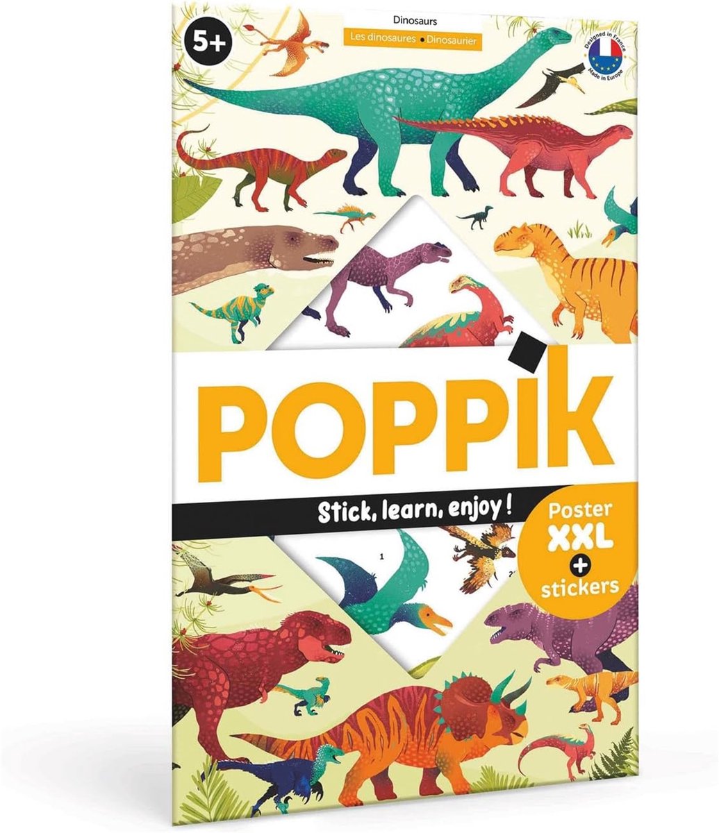 Poppik dinosaurer klistermærke plakat 68x100cm