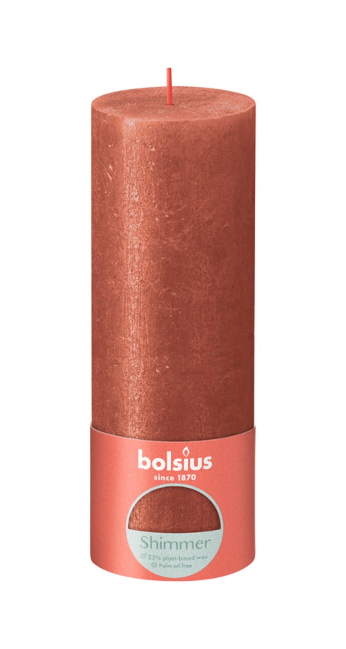 Bolsius rustik søjlelys 190 68 rav