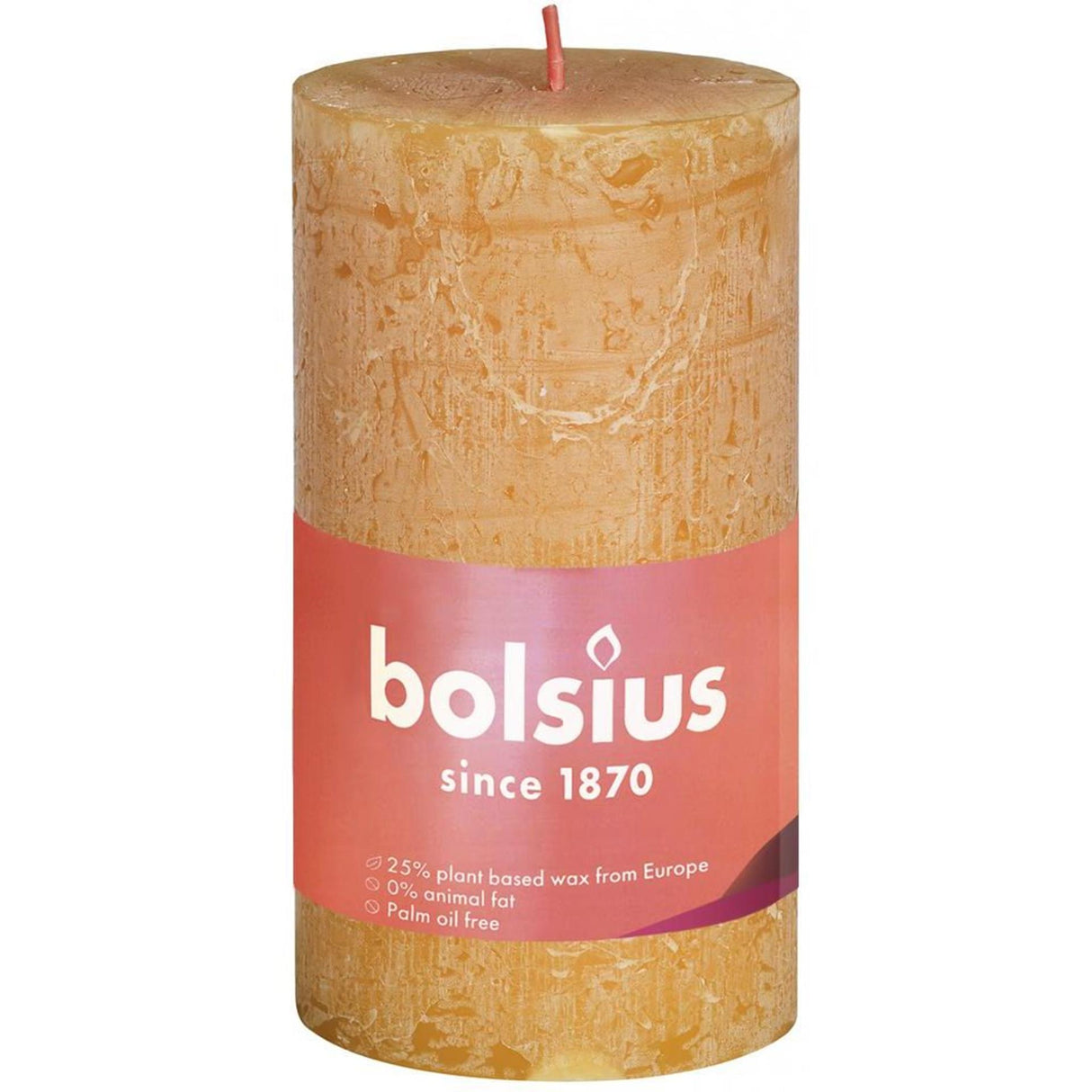 Bolsius rustik søjlelys 100 50 okker
