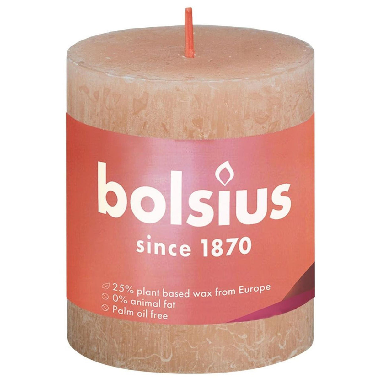 Bolsius rustik søjlelys shine kollektion 80 68 misty pink - misty pink