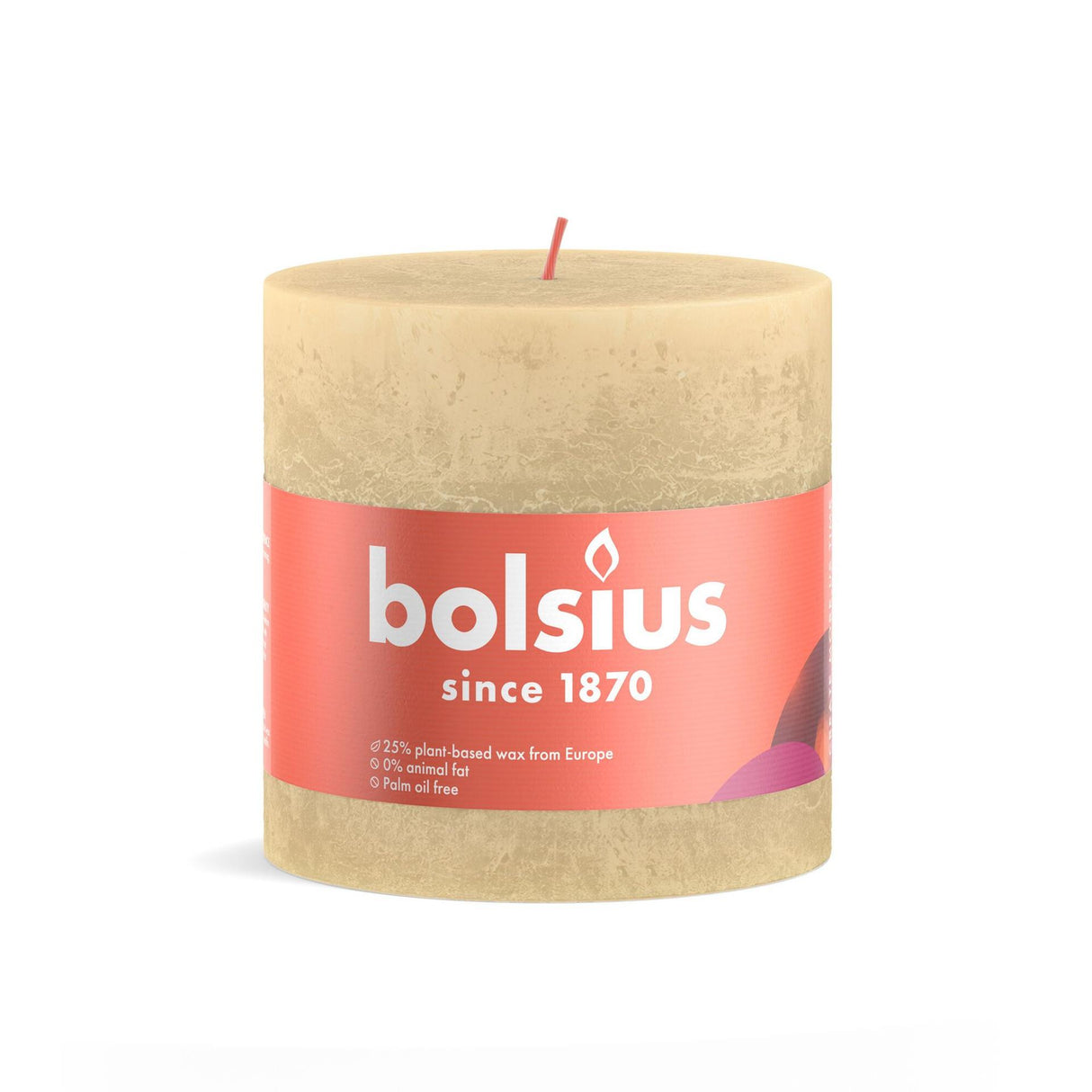 Bolsius søjlelys 100 100 rustik havre beige-havre beige
