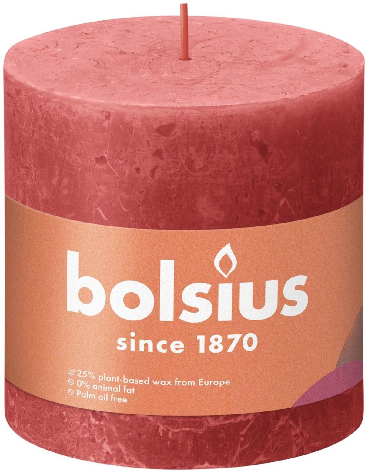 Bolsius shine kollektion rustik søjlelys 100 100 blossom pink - blossom pink