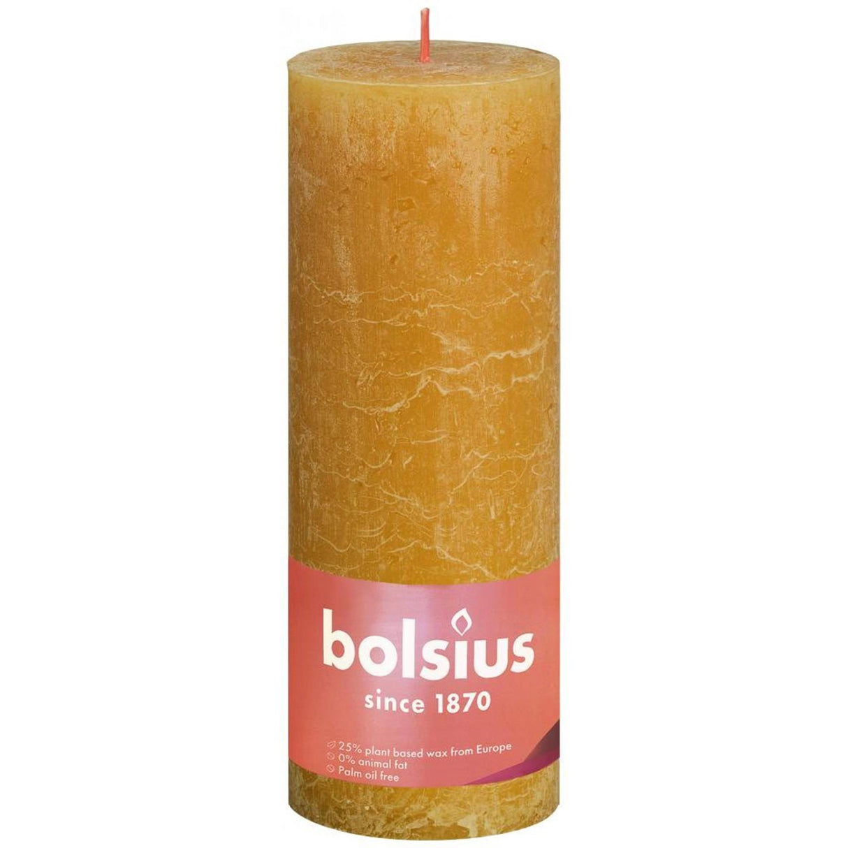 Bolsius rustik søjle lys skinne kollektion 190 68 honeycomb gul (honeycomb gul)