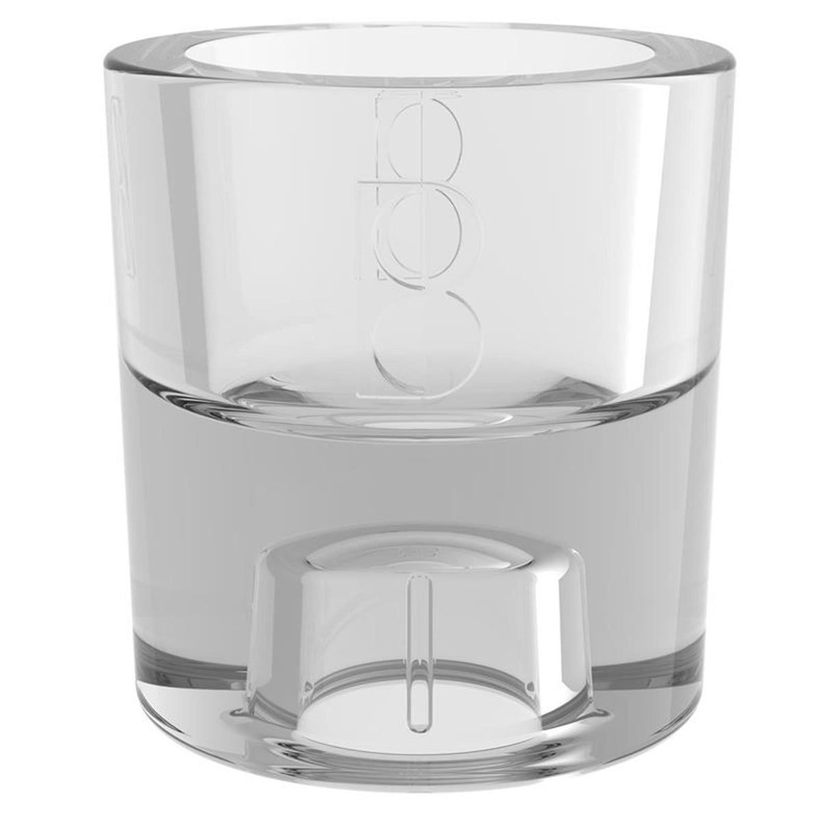 Bolsius lysestage i glas 2-i-1 fyrfadsstage eller lysestage