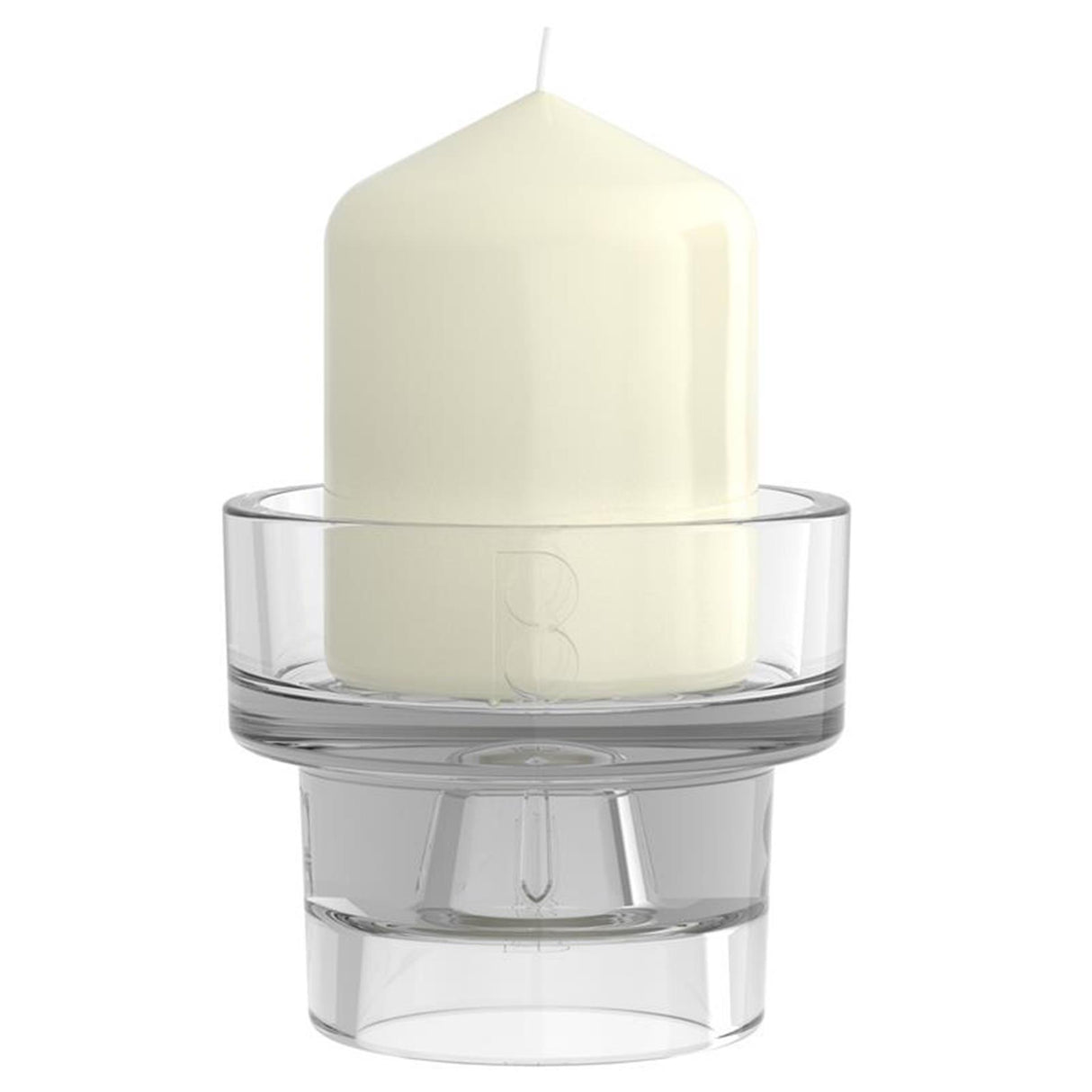 Bolsius glas multiholder rund h6,9cm dia 8,4cm