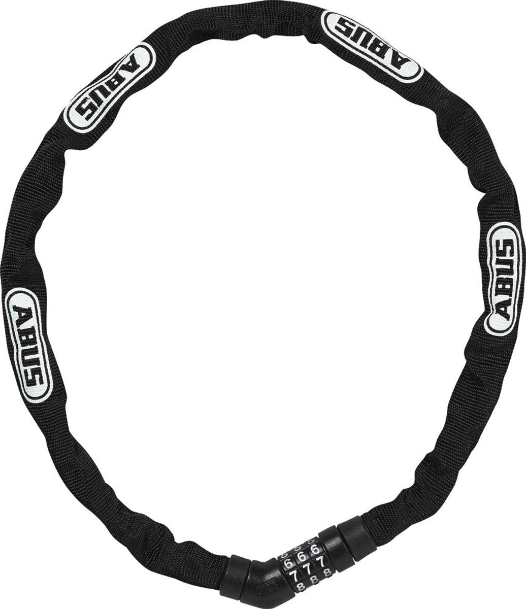Abus 4804C 75 Black Bicycle Chain Lock, 4 mm, 75 cm, figurlås
