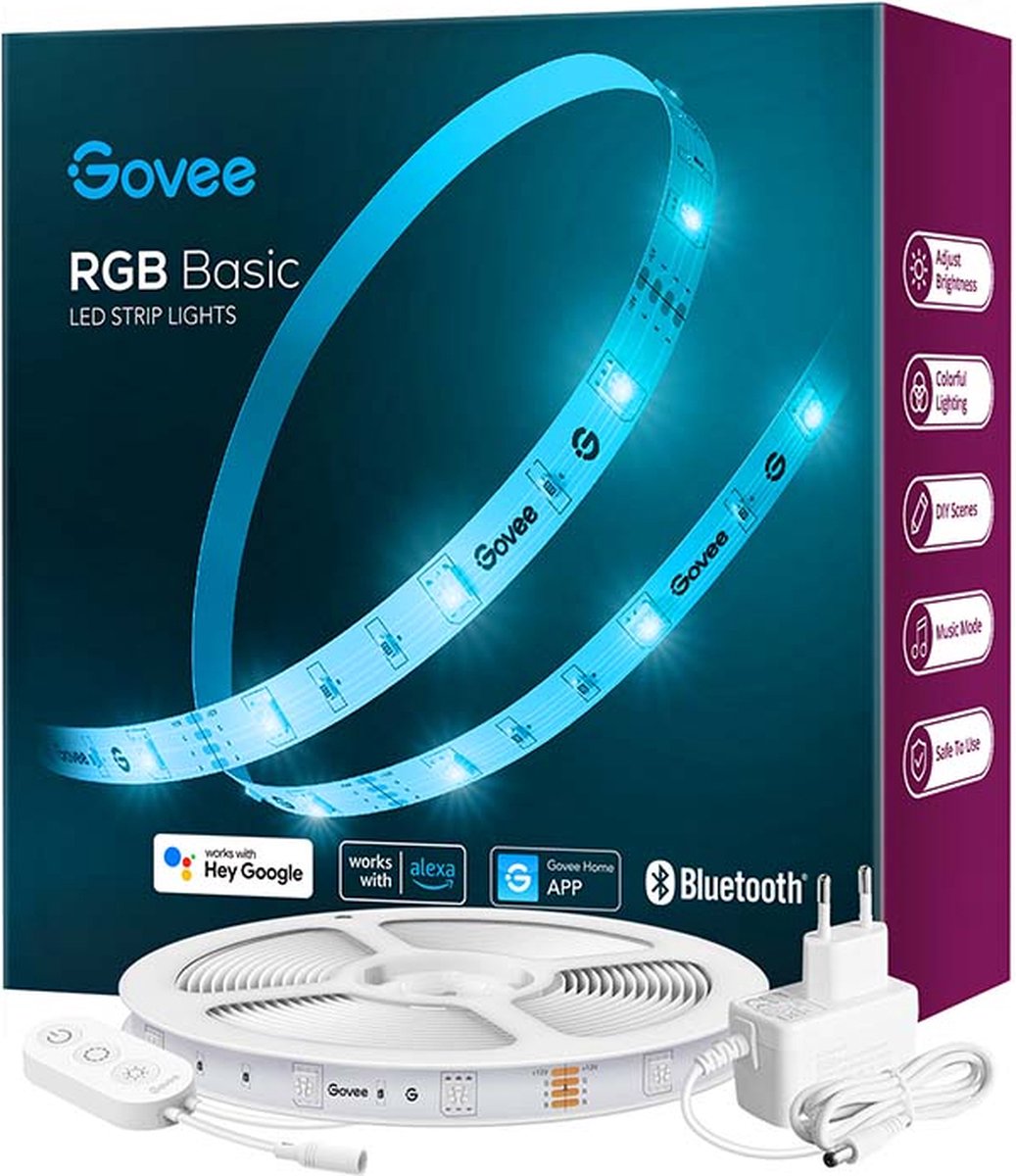 Govee smart RGB LED strip 5m - app og stemmestyring