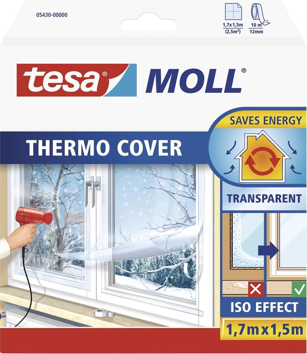 Tesa - termisk isoleringsfolie - 1,7m x 1,5m