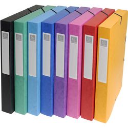 Exacompta arkiveringsboks - blank pap -25mm - a4 - assorteret - 8 stk.