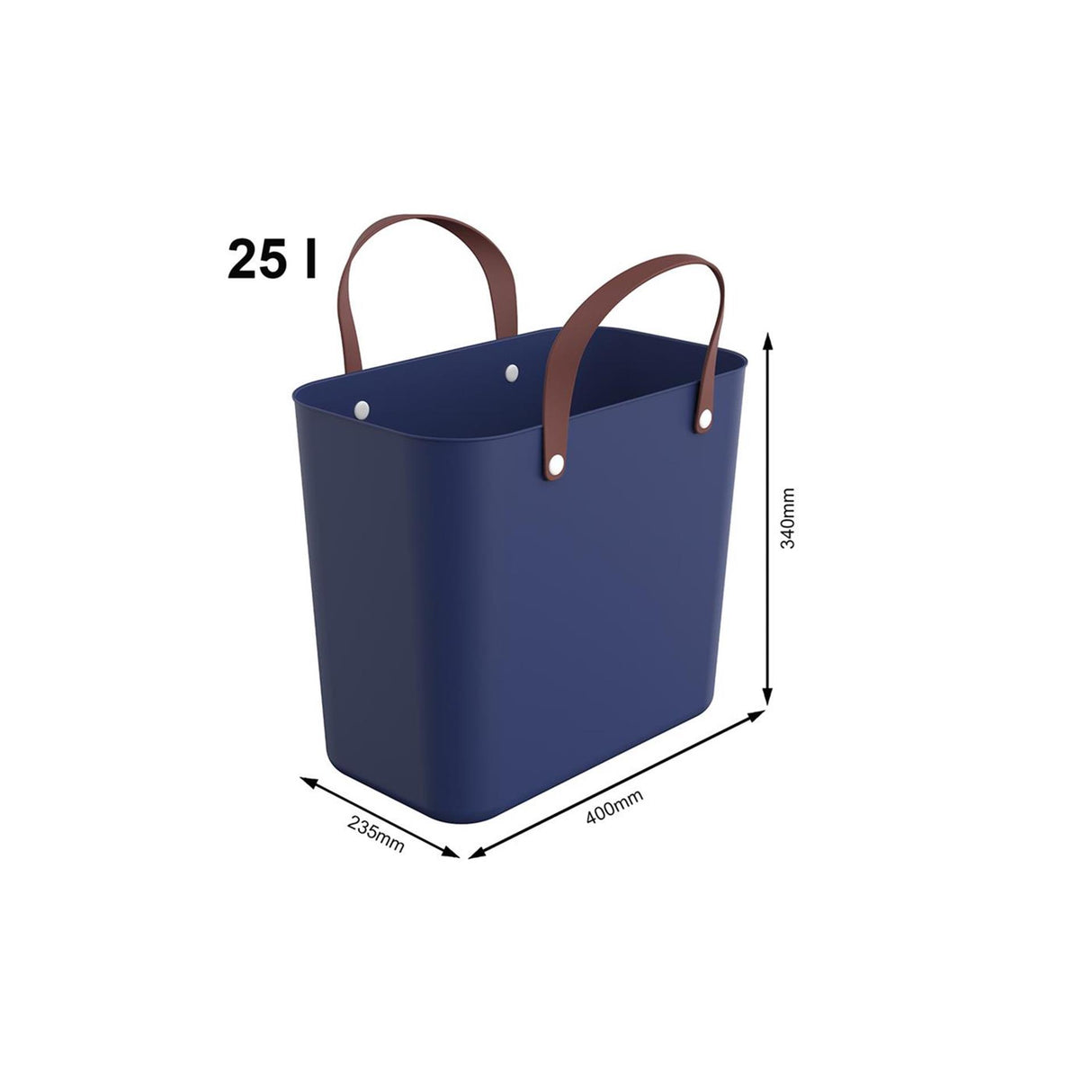Rotho style multibag indkøbstaske 25 liter iris midnatsblå