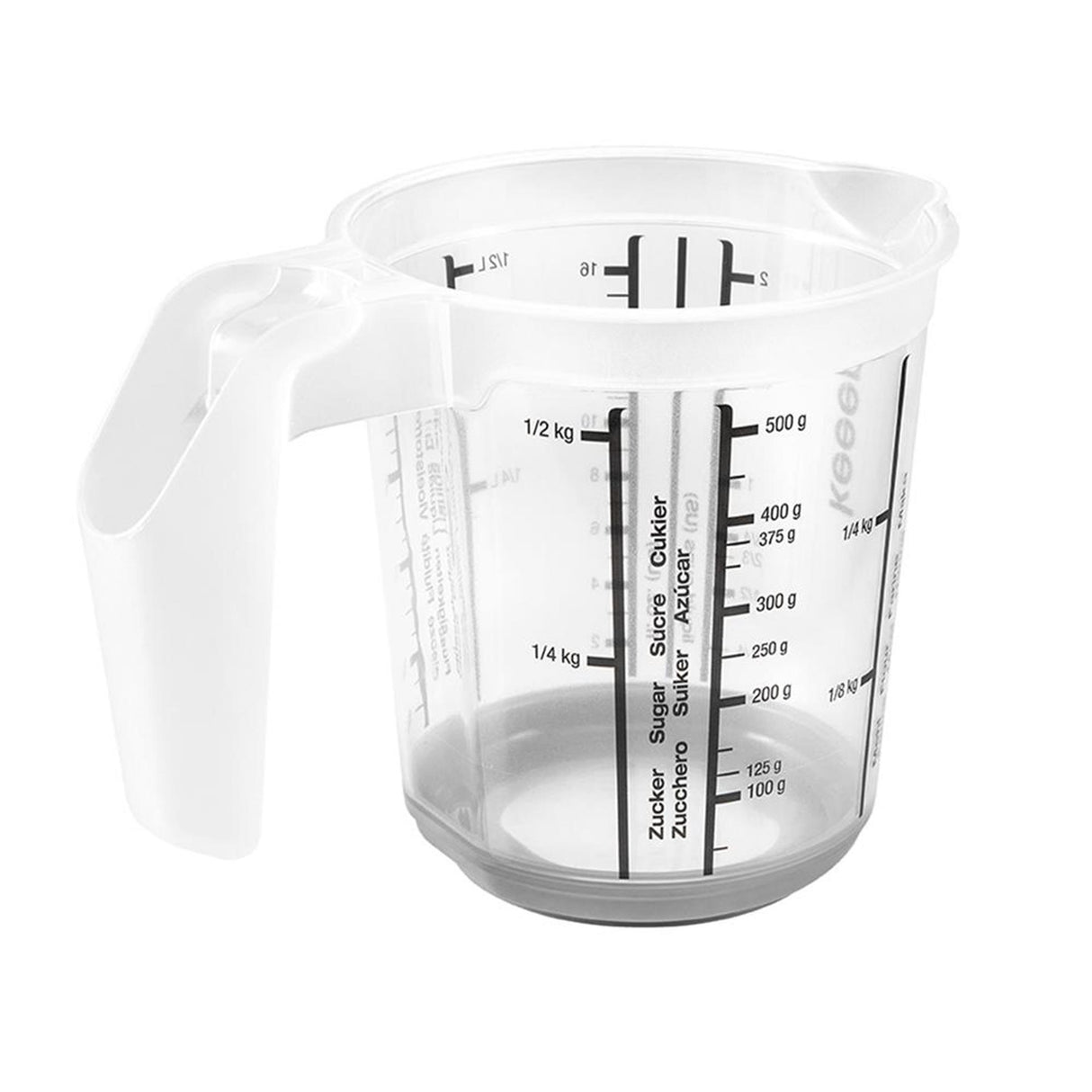 Keeper plastik målebæger anti-skrid 0,5l ã˜10,5x11,5cm nordic grey