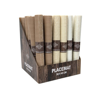 Dækkeserviet 30 x 45 cm polyester 3 assorterede farver | 36 stk