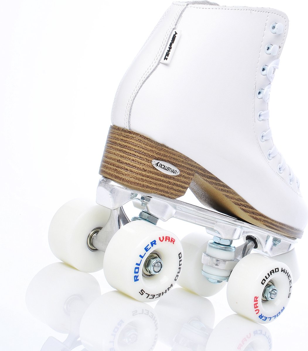 Tempish klassiske rulleskøjter - quad skates - hvid - str. 39