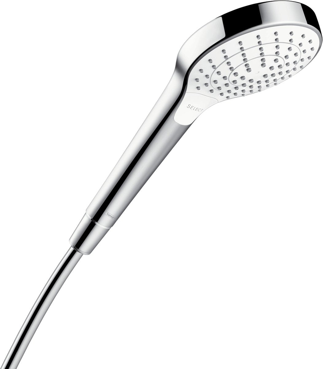 Hansgrohe croma s - håndbruser - vælg knapstyring - hvid krom