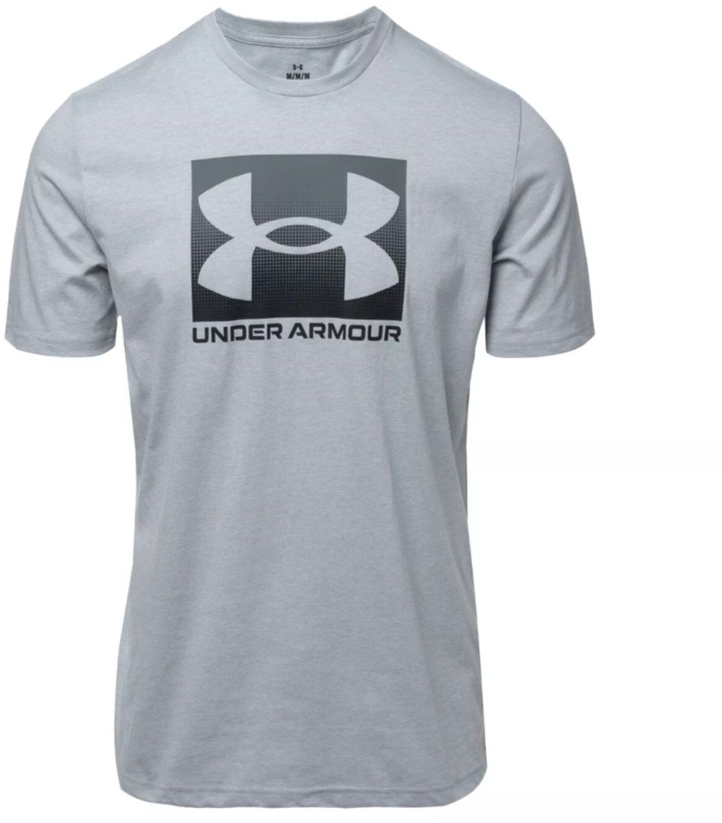 Under Armour UA M Boxed Sports Updated SS-Gry Sportstrøje til mænd - Mod Grå Lys Heather - Sort