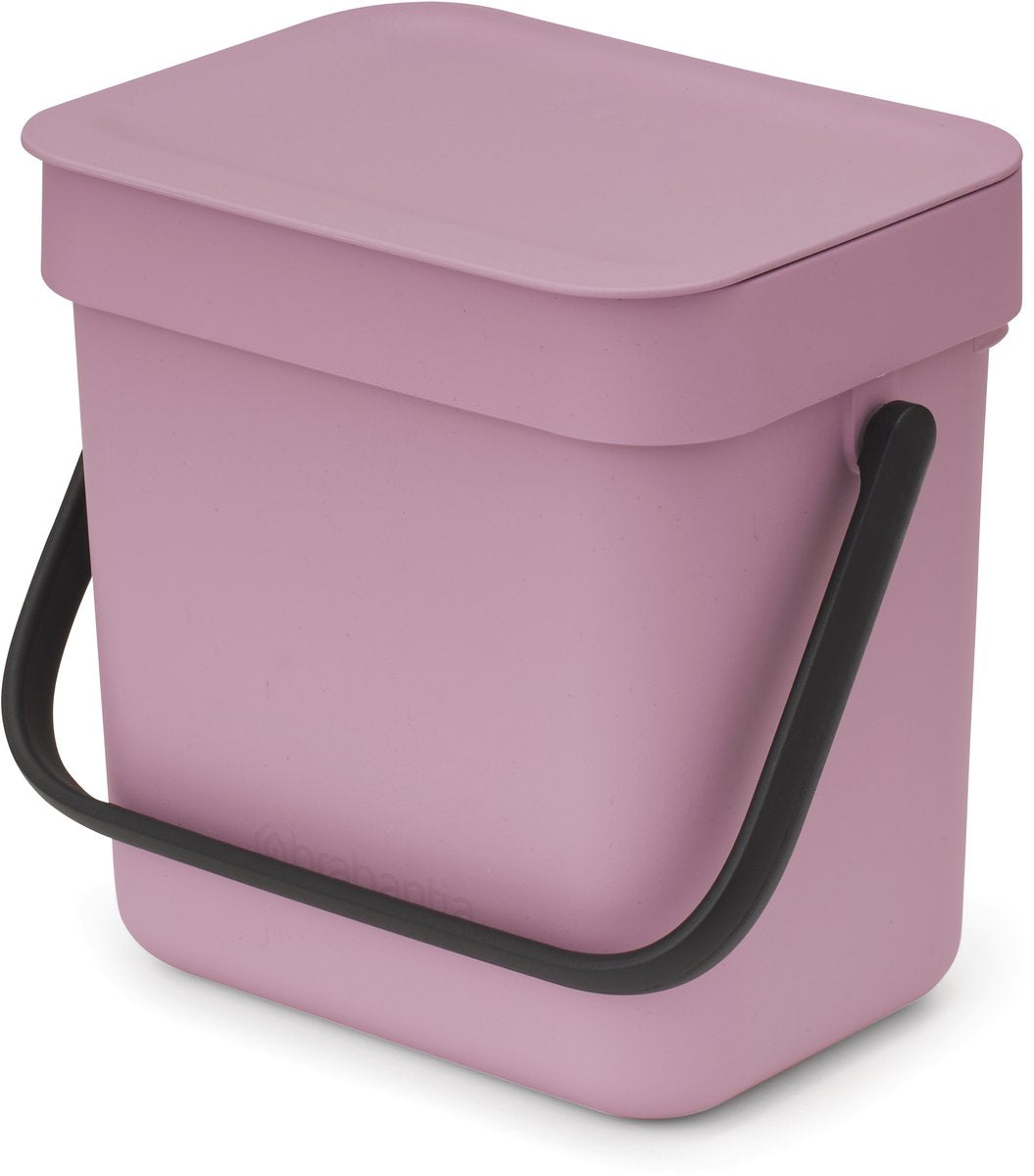 Brabantia sort go bordplade affaldsspand - 3 liter - lilla pink