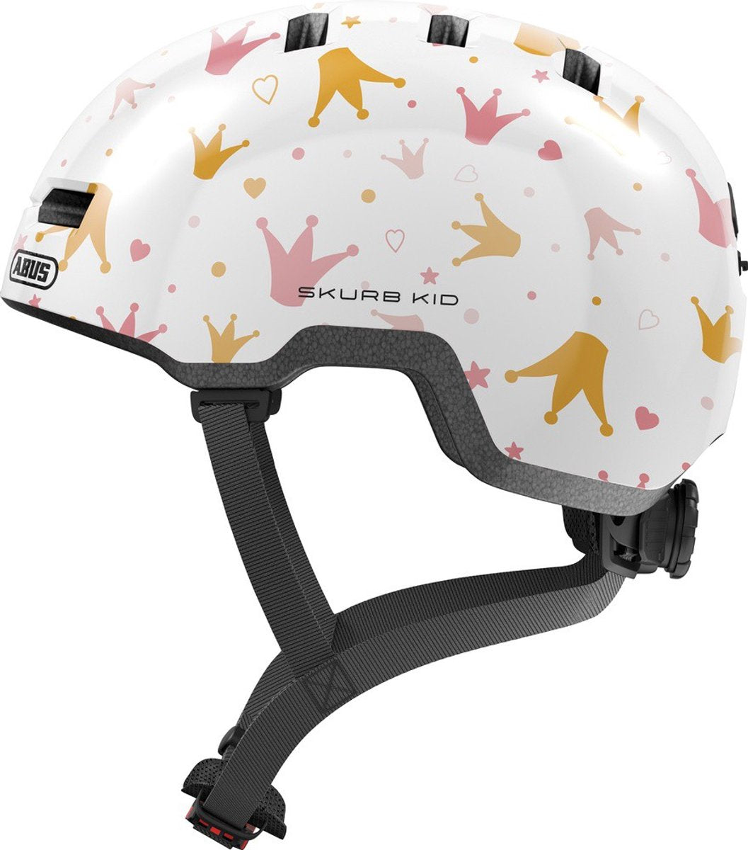 Abus skurb kid - cykelhjelm - børn hvide kroner s (45 - 50 cm)