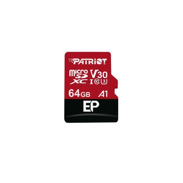 Patriot patriot pef256gep31mcx ep-serien højtydende micro sdxc, 256gb, 4k, v30 a1, 100 80mb s