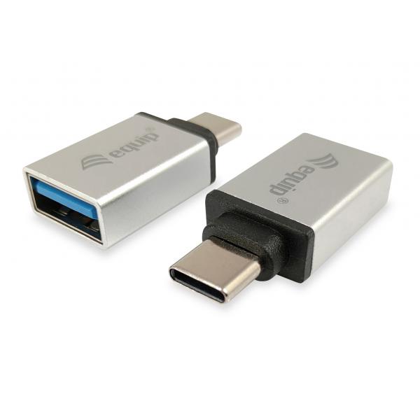 Udstyr 133473 USB adapter, USB type C -> USB type A, han hun, sølv