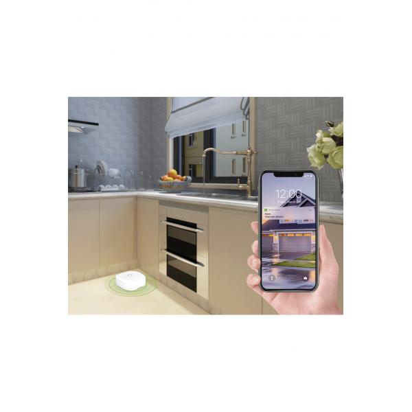 Woox r7050 smart vandlækagesensor, wifi, zigbee 3.0, ip67, 30m, hvid