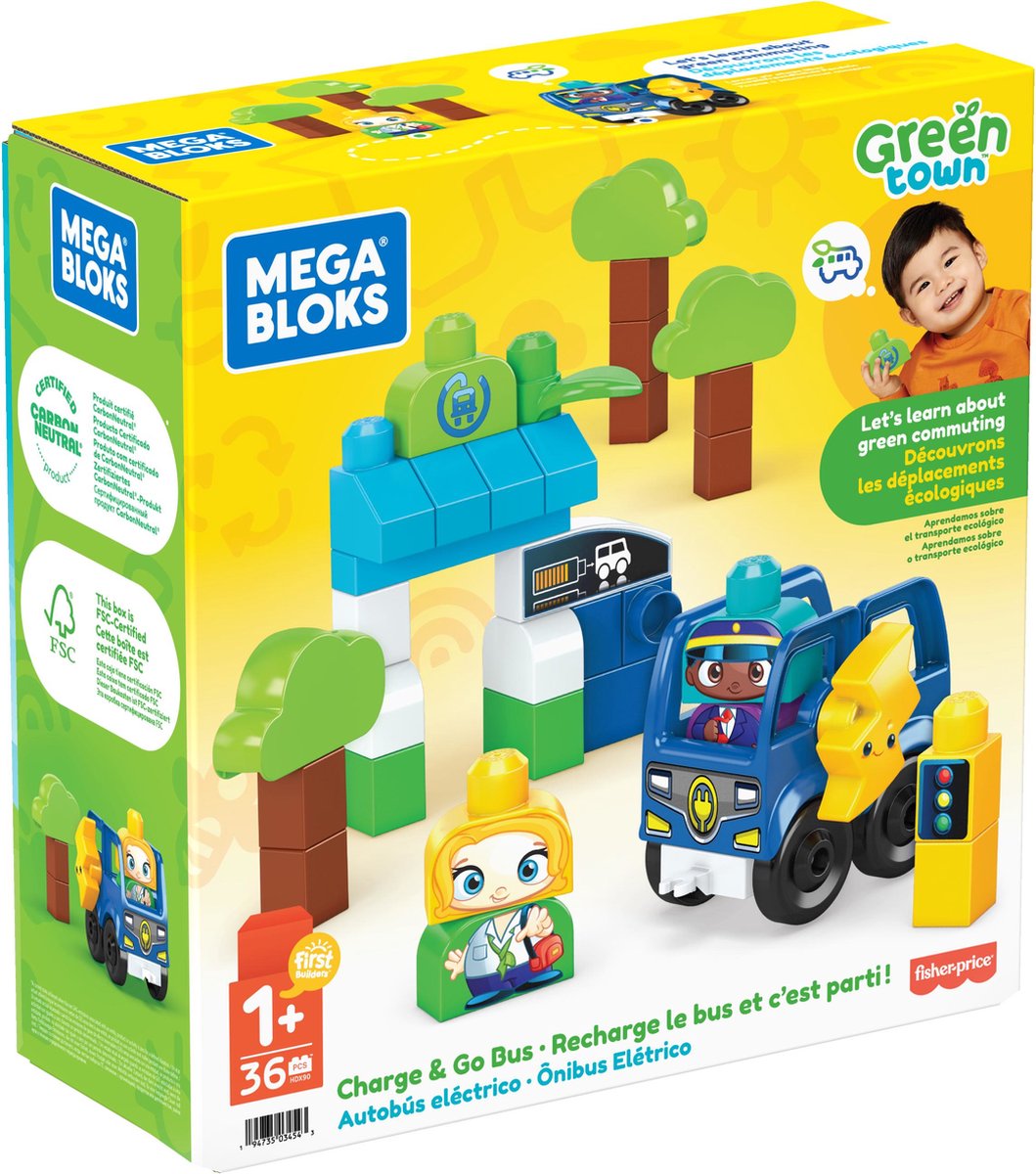 Mega Bloks Green Town Opladning og kørsel af en bus