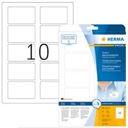 Herma specialnavn tekstil - acetat side - selvklæbende, limet klæbemiddel - hvid - 50 x 80 mm 200 label(s) (2