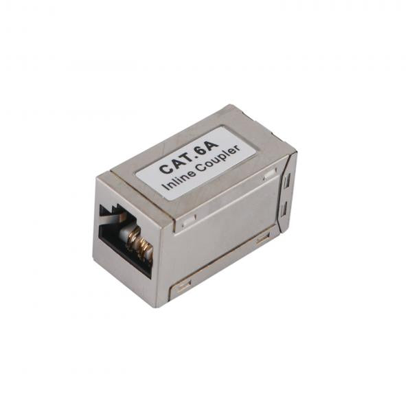 Udstyr 221171 cat.6a skærmet modulær inline-kobling, rj-45, rj-45, sølv