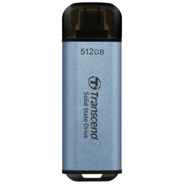 Transcend ts2tesd300c esd300c ekstern SSD, 2 TB, USB Type-C, 10 Gbps, 1050 950 MB s, blå